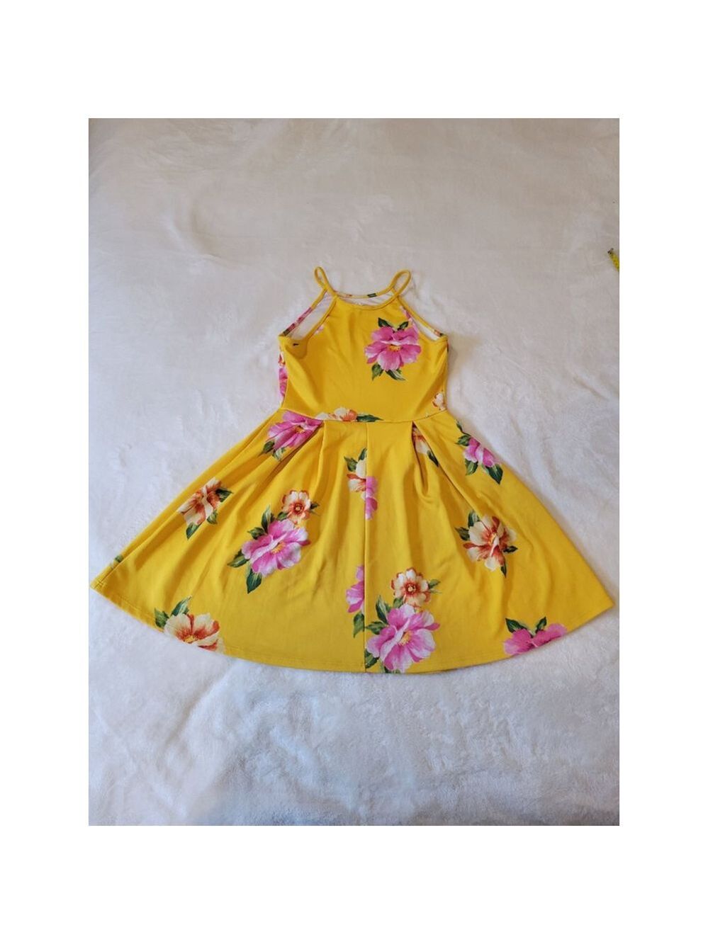 Juniors Soprano Dress Size M Yellow Floral - Picture 8 of 8